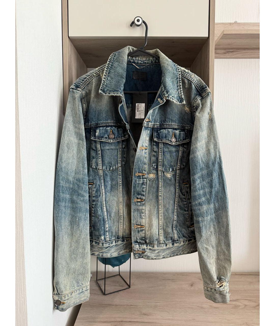 SAINT LAURENT Голубая деним куртка, фото 7