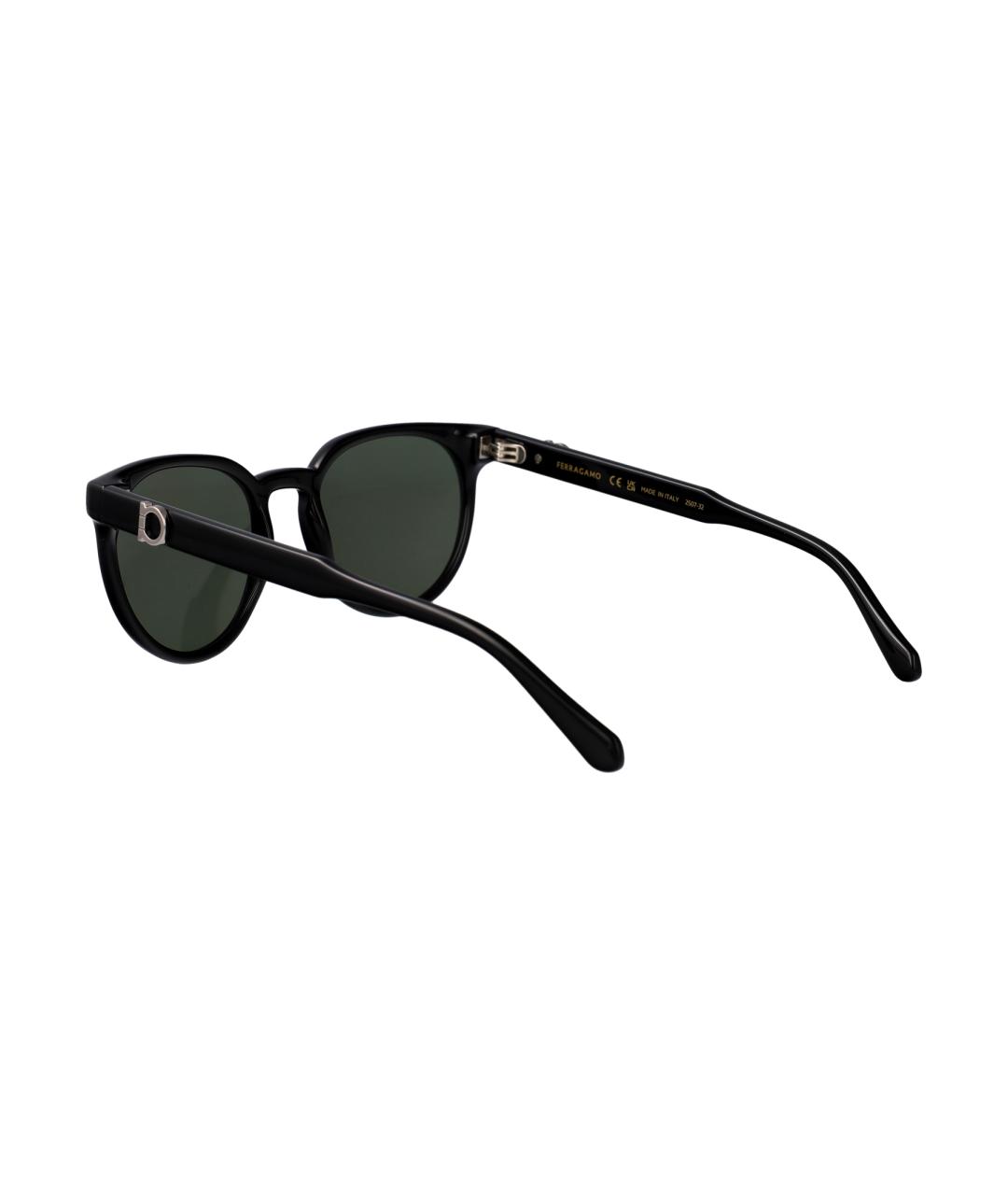 FERRAGAMO Черные пластиковые солнцезащитные очки, фото 4