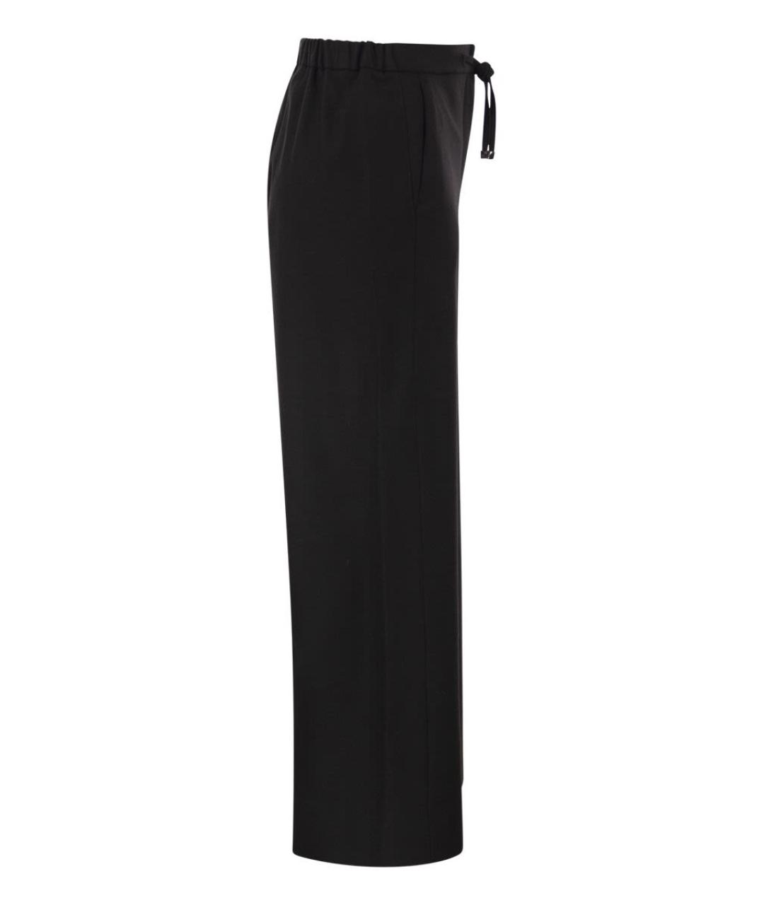 'S MAX MARA Черные шерстяные прямые брюки, фото 3