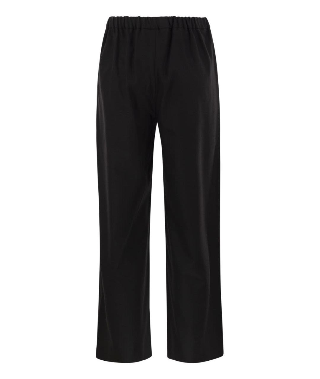'S MAX MARA Черные шерстяные прямые брюки, фото 2