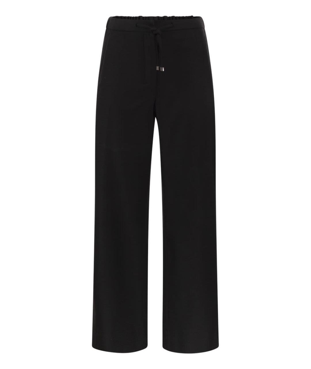'S MAX MARA Черные шерстяные прямые брюки, фото 1