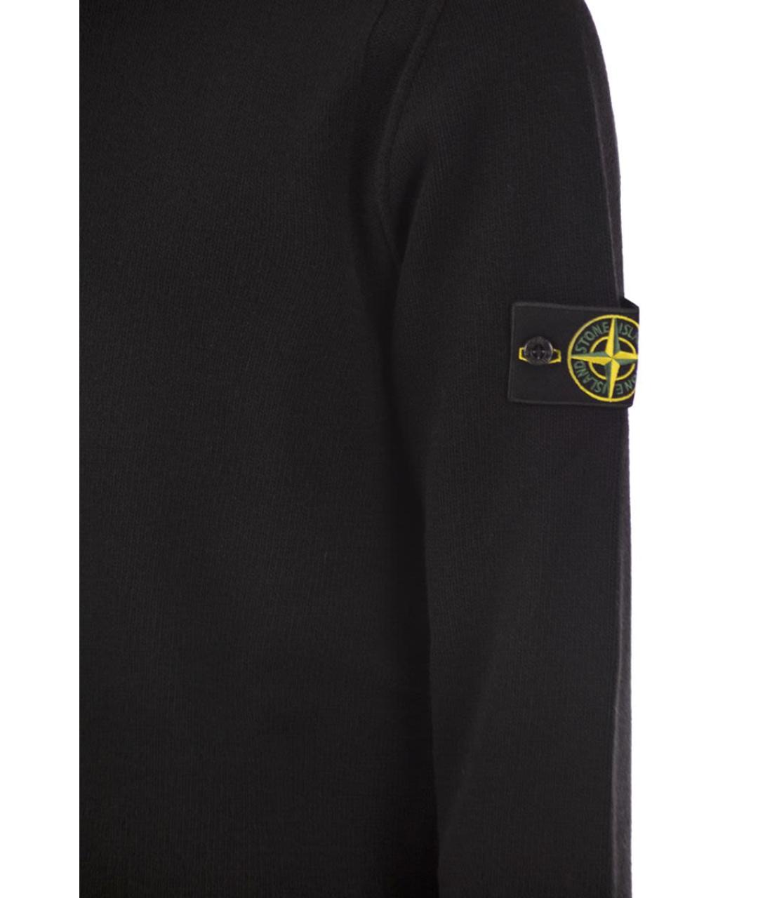 STONE ISLAND Черный шерстяной джемпер / свитер, фото 4