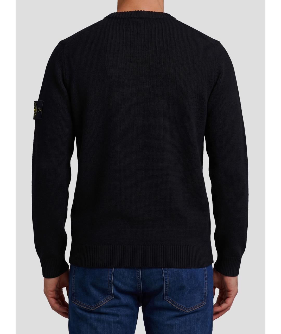 STONE ISLAND Черный шерстяной джемпер / свитер, фото 2