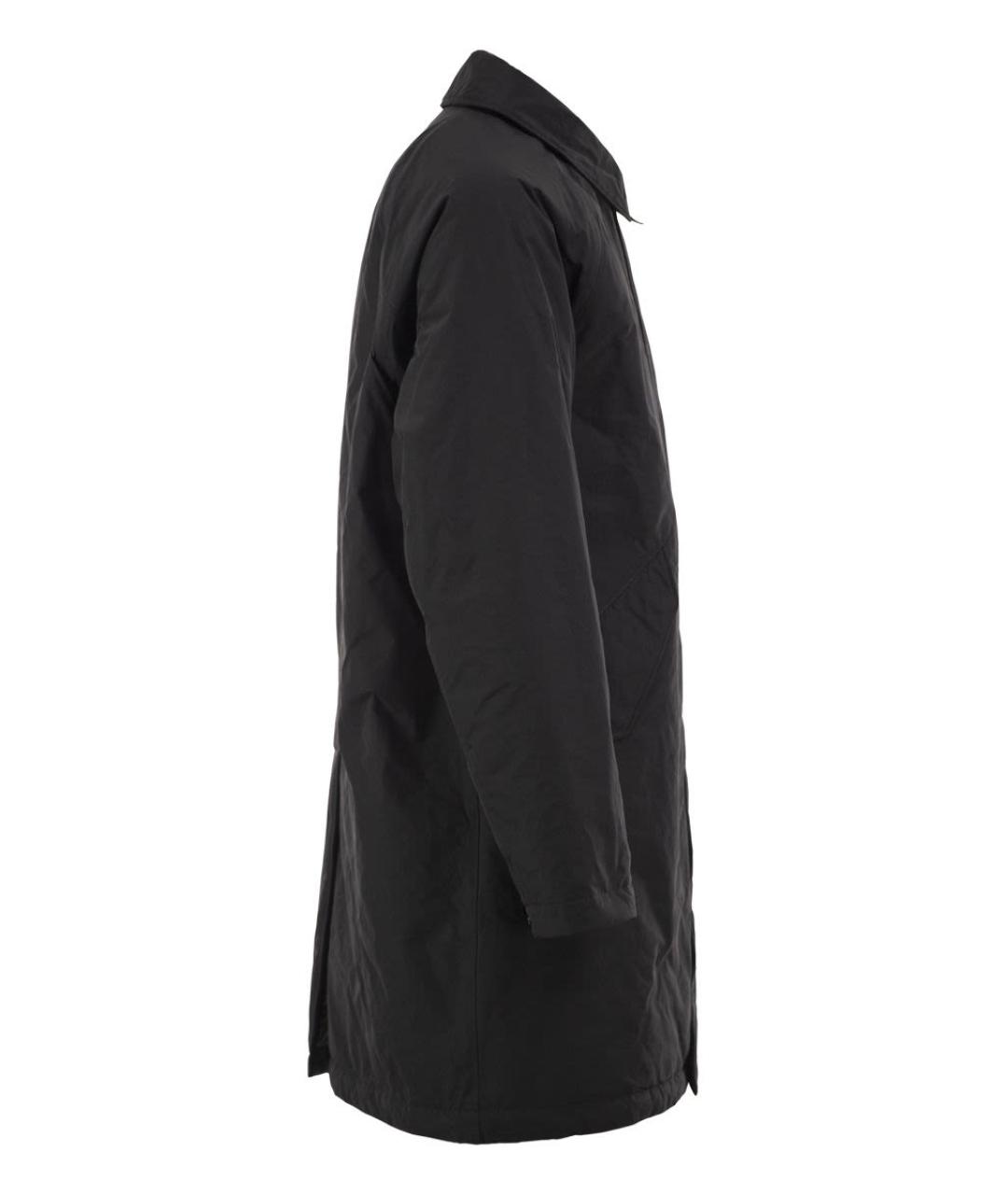 STONE ISLAND Черное полиэстеровое пальто, фото 3