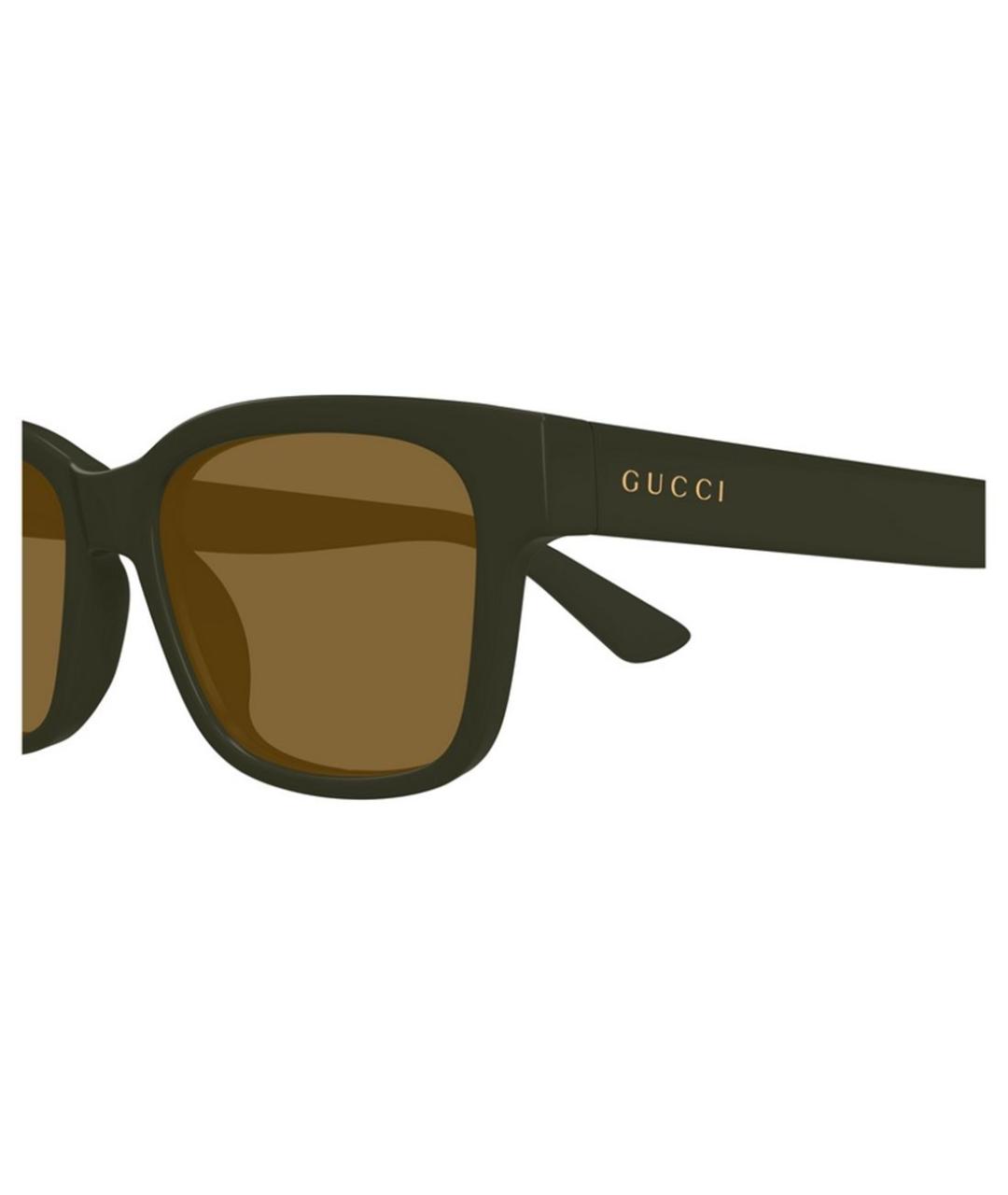 GUCCI Зеленые пластиковые солнцезащитные очки, фото 3