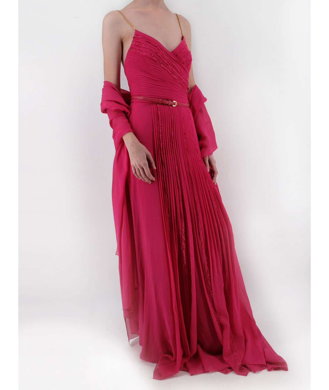 ELIE SAAB Розовое шелковое вечернее платье, фото 2
