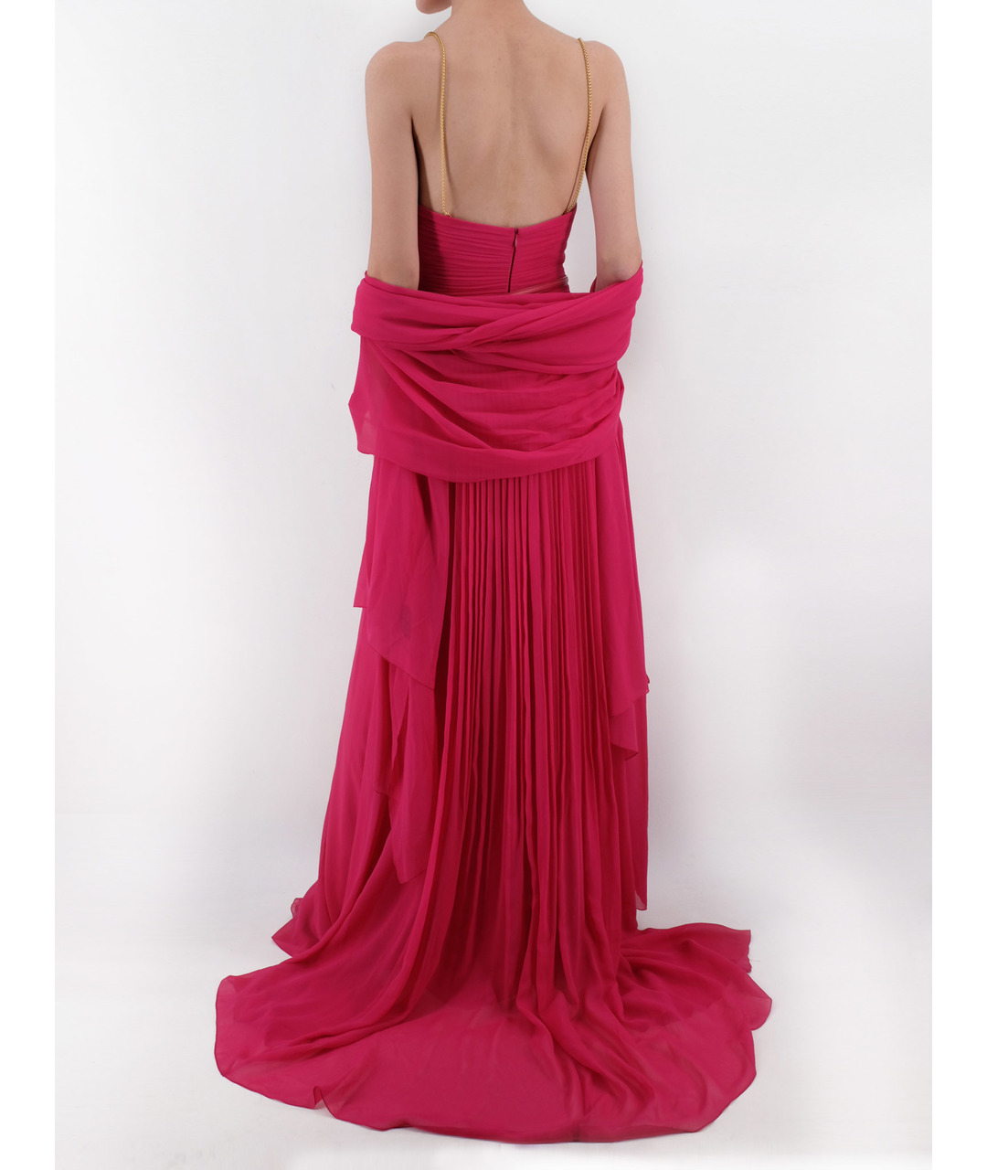 ELIE SAAB Розовое шелковое вечернее платье, фото 3