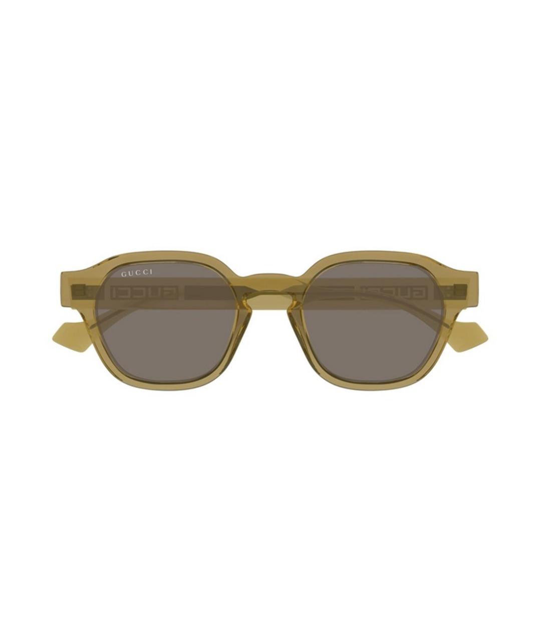 GUCCI Желтые пластиковые солнцезащитные очки, фото 2
