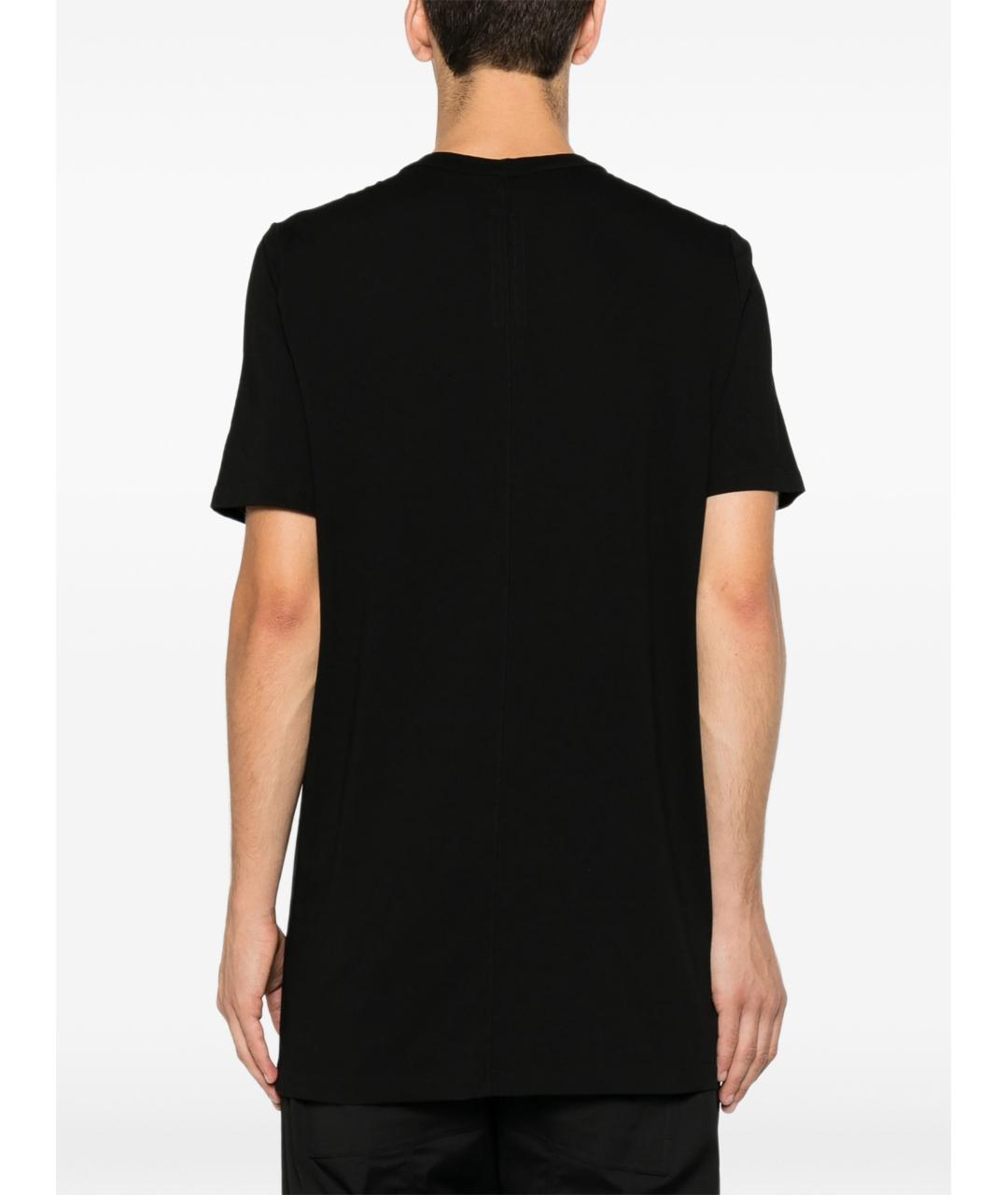 RICK OWENS Черная хлопковая футболка, фото 5
