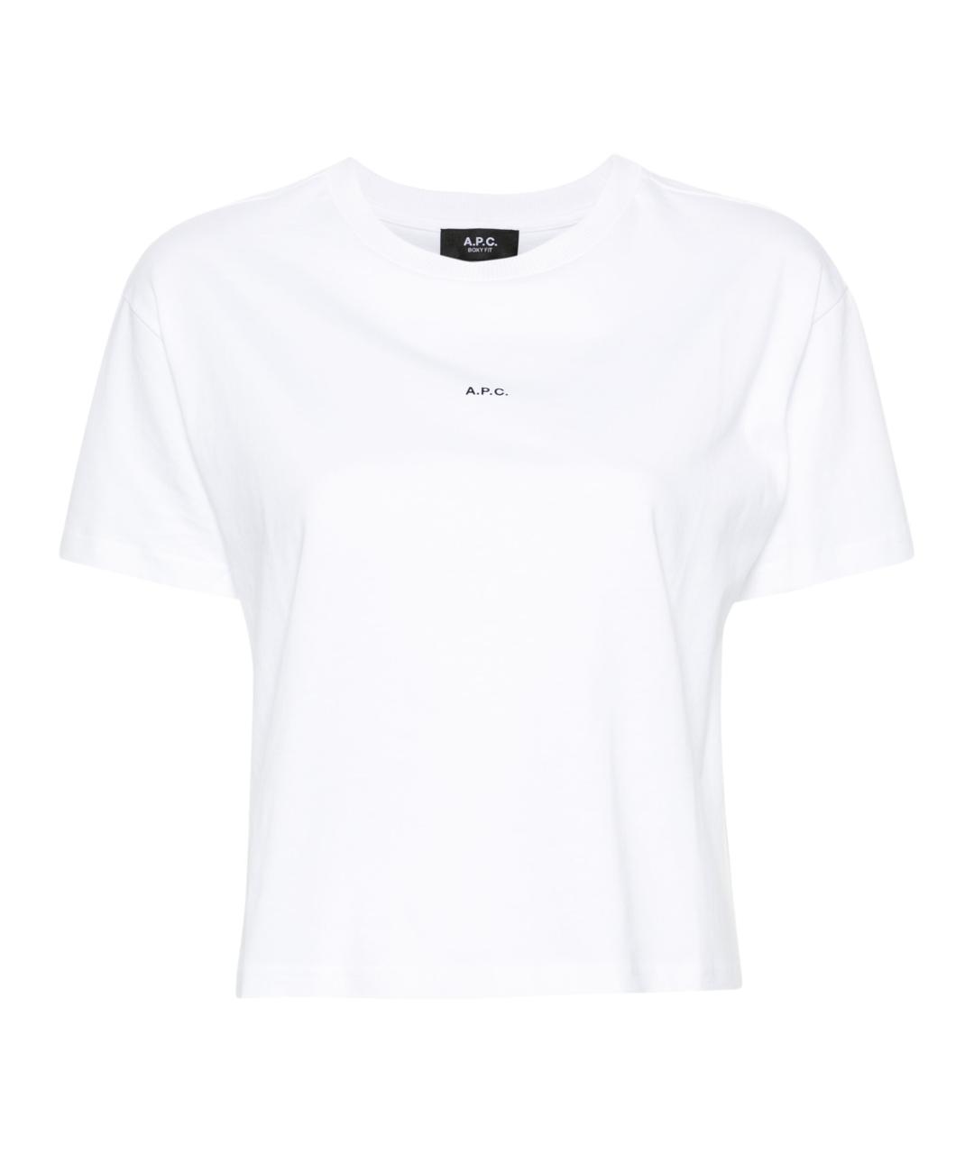 A.P.C. Белая хлопковая футболка, фото 1