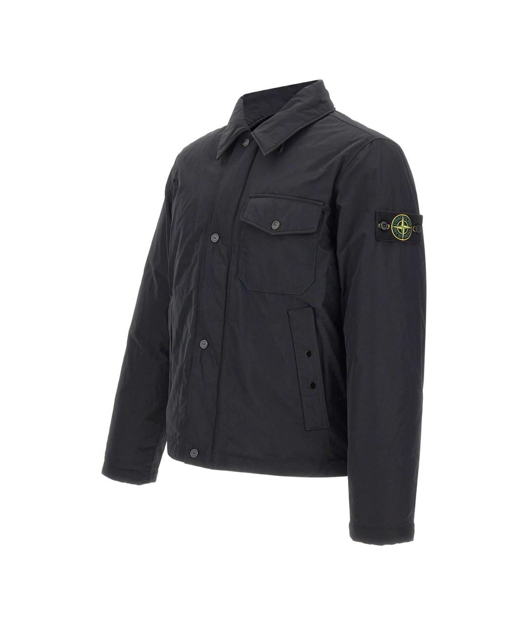 STONE ISLAND Черная полиэстеровая куртка, фото 5