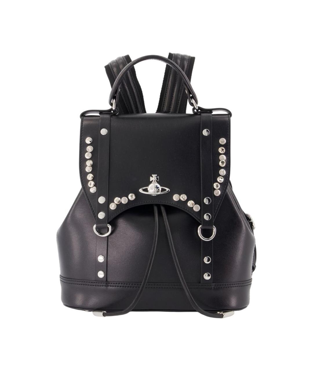 VIVIENNE WESTWOOD Черный кожаный рюкзак, фото 3