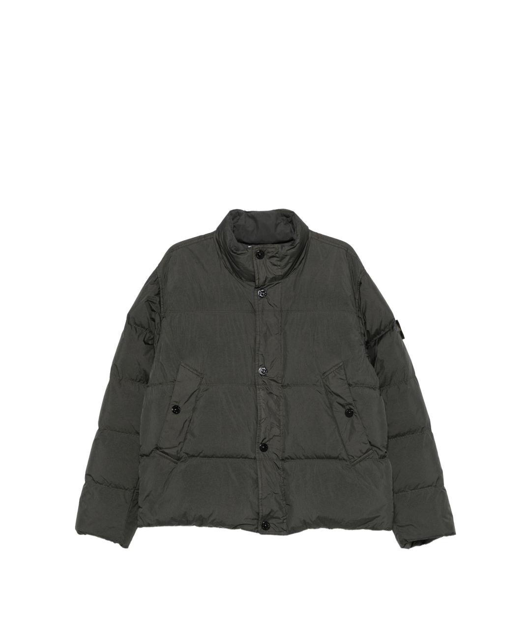 STONE ISLAND Серая полиамидовая куртка, фото 1