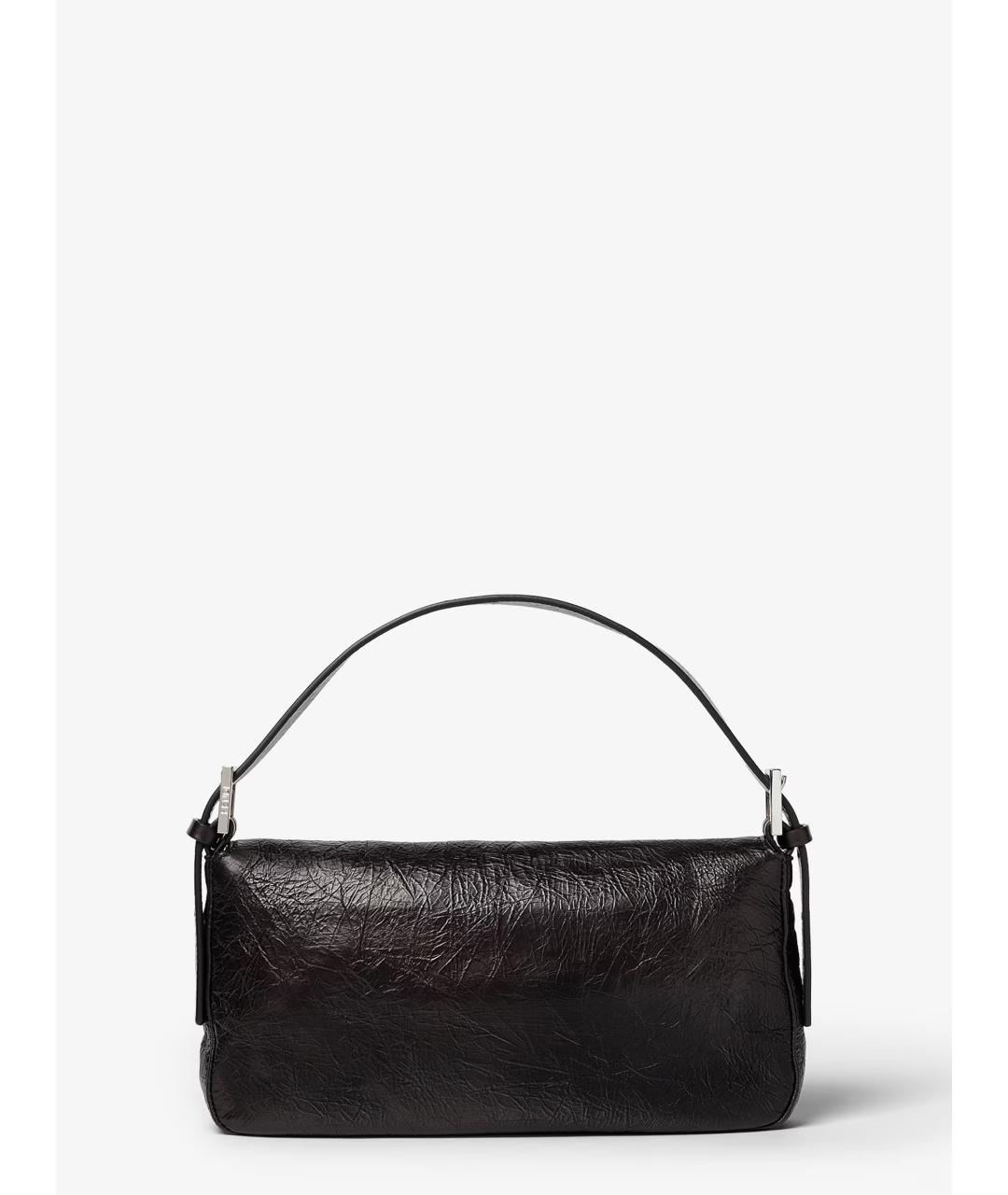 FENDI Черная кожаная сумка через плечо, фото 4