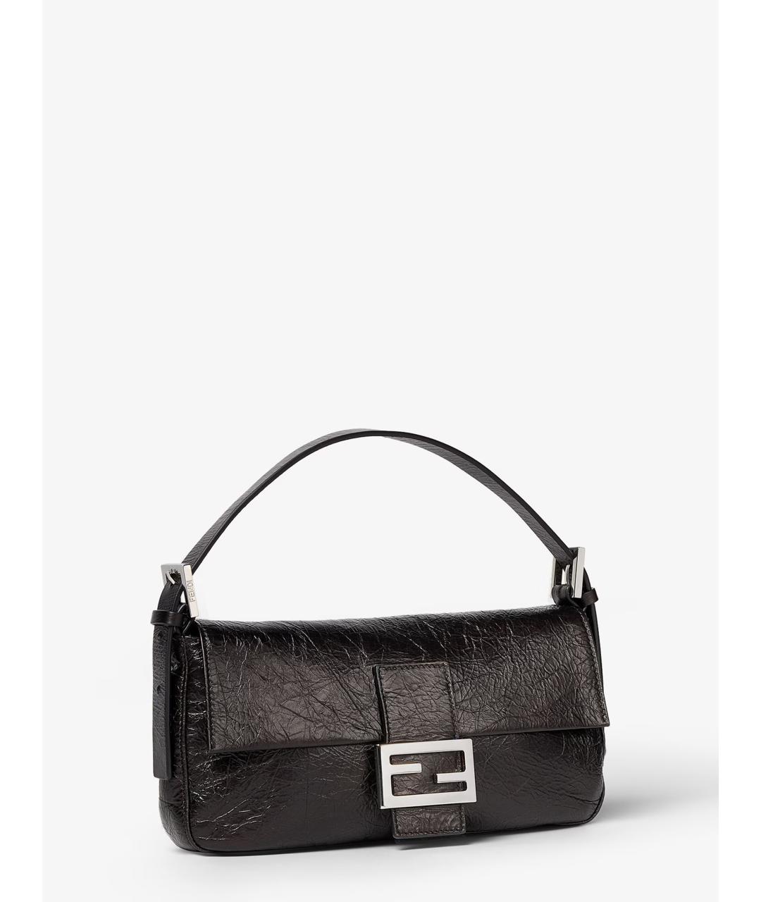 FENDI Черная кожаная сумка через плечо, фото 3