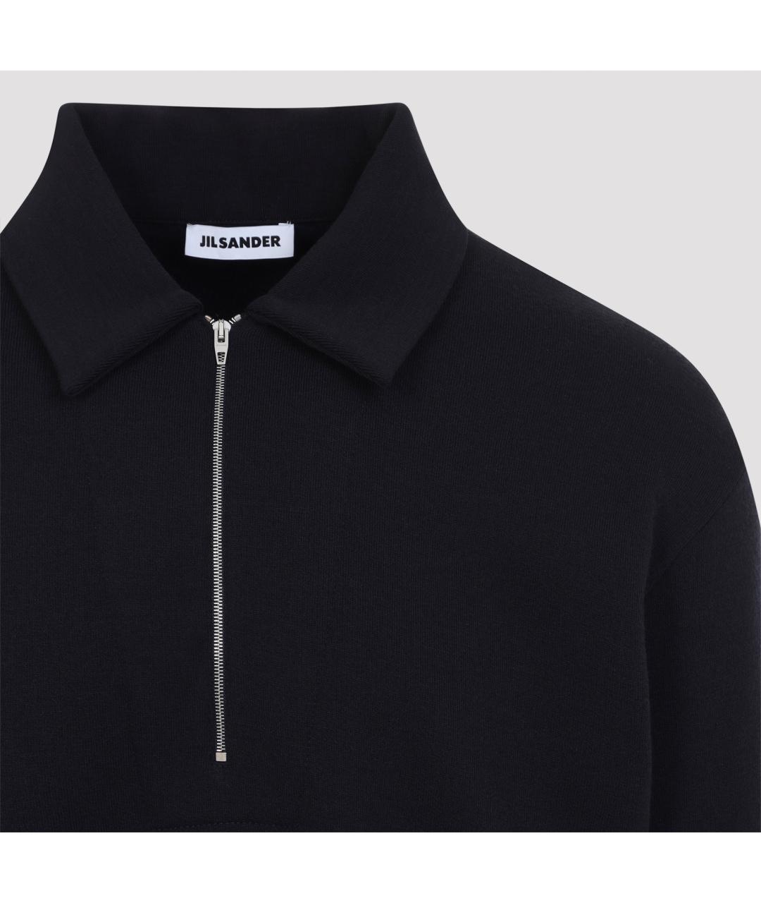 JIL SANDER Темно-синий полиэстеровый джемпер / свитер, фото 4