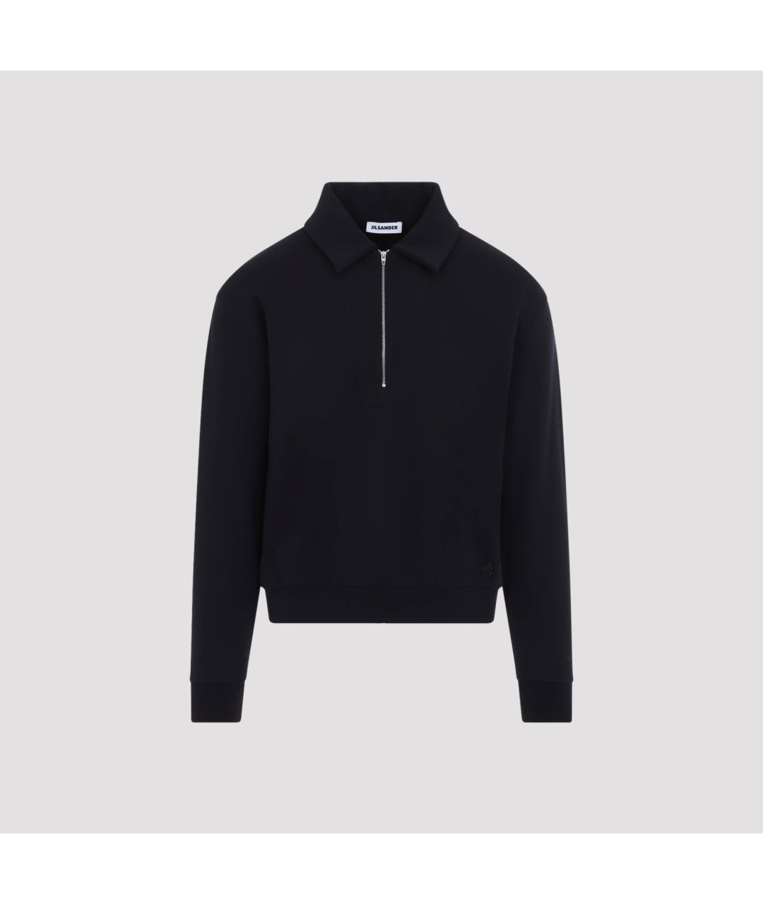 JIL SANDER Темно-синий полиэстеровый джемпер / свитер, фото 2