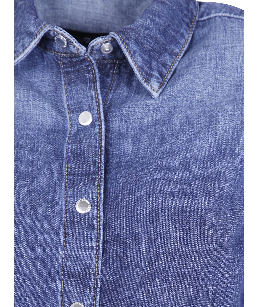 7 FOR ALL MANKIND Синяя хлопковая рубашка, фото 3