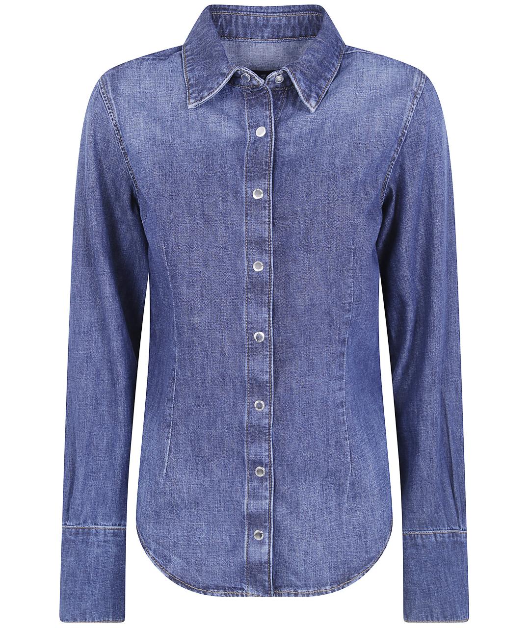 7 FOR ALL MANKIND Синяя хлопковая рубашка, фото 1