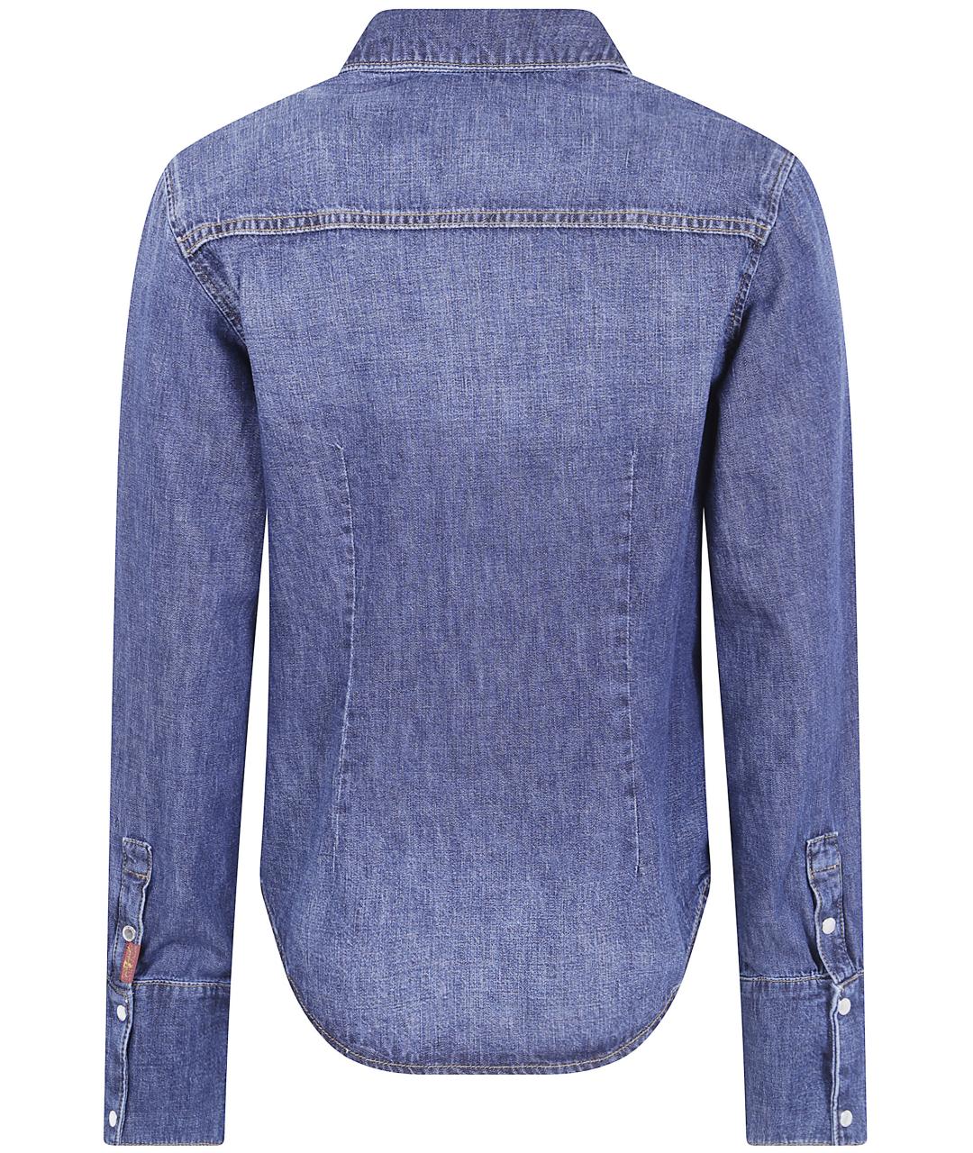 7 FOR ALL MANKIND Синяя хлопковая рубашка, фото 2