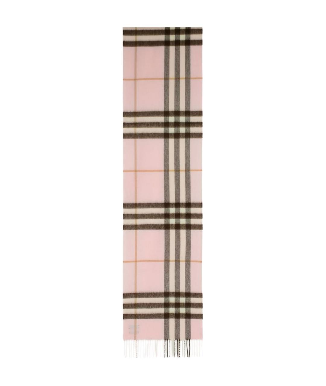 BURBERRY Розовый кашемировый шарф, фото 1