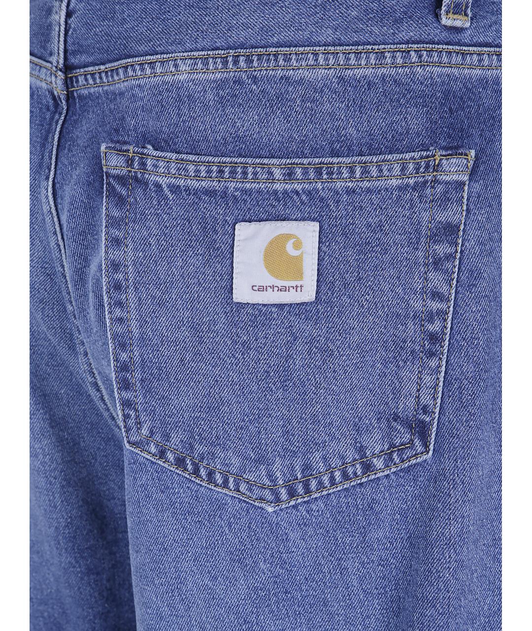 CARHARTT WIP Синие хлопковые прямые джинсы, фото 3
