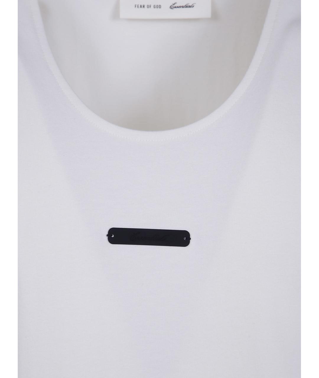 FEAR OF GOD ESSENTIALS Белая хлопковая майка, фото 3