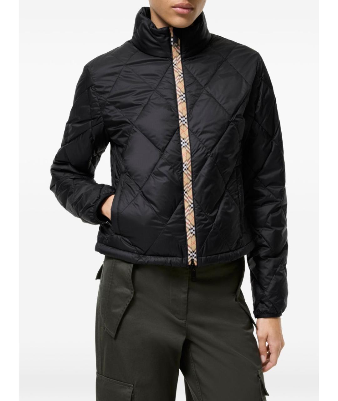 BURBERRY Черная полиамидовая куртка, фото 3