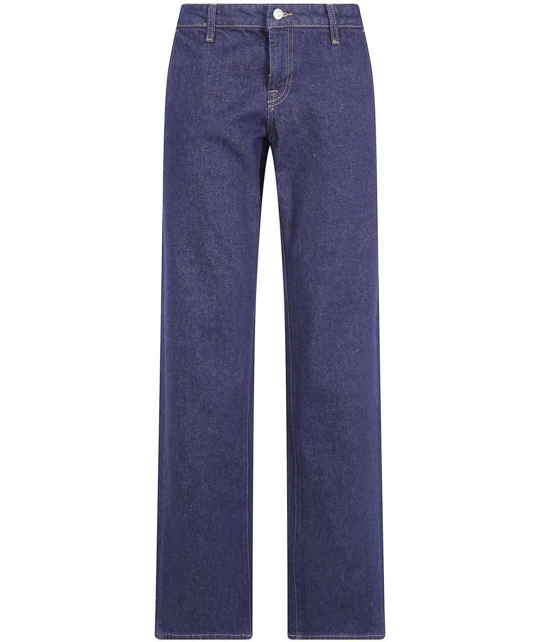 7 FOR ALL MANKIND Синие хлопковые прямые джинсы, фото 1