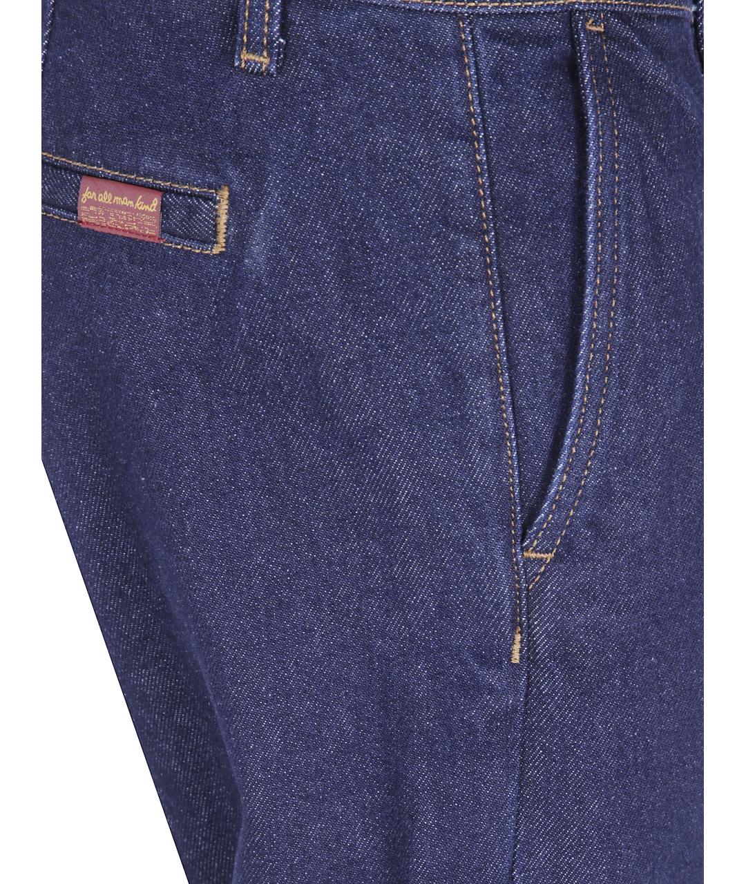 7 FOR ALL MANKIND Синие хлопковые прямые джинсы, фото 3