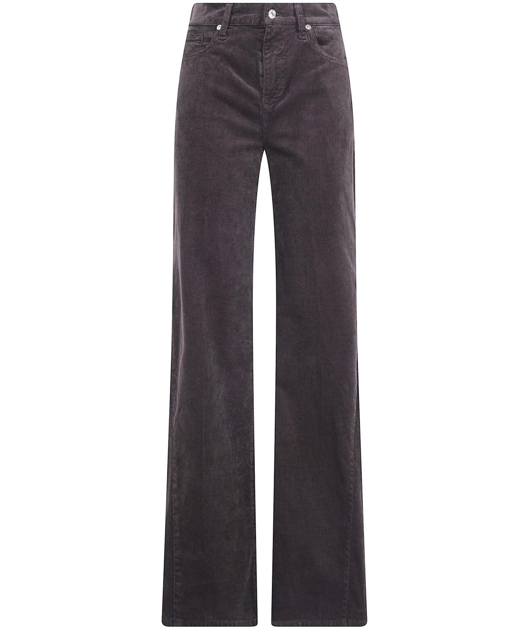7 FOR ALL MANKIND Коричневые хлопковые прямые брюки, фото 1