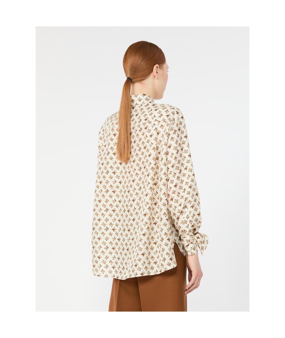 MAX MARA Белая хлопковая рубашка, фото 3