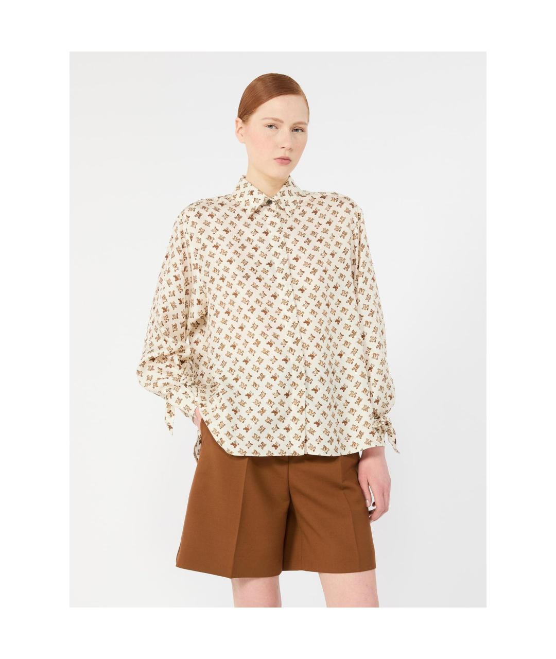MAX MARA Белая хлопковая рубашка, фото 2