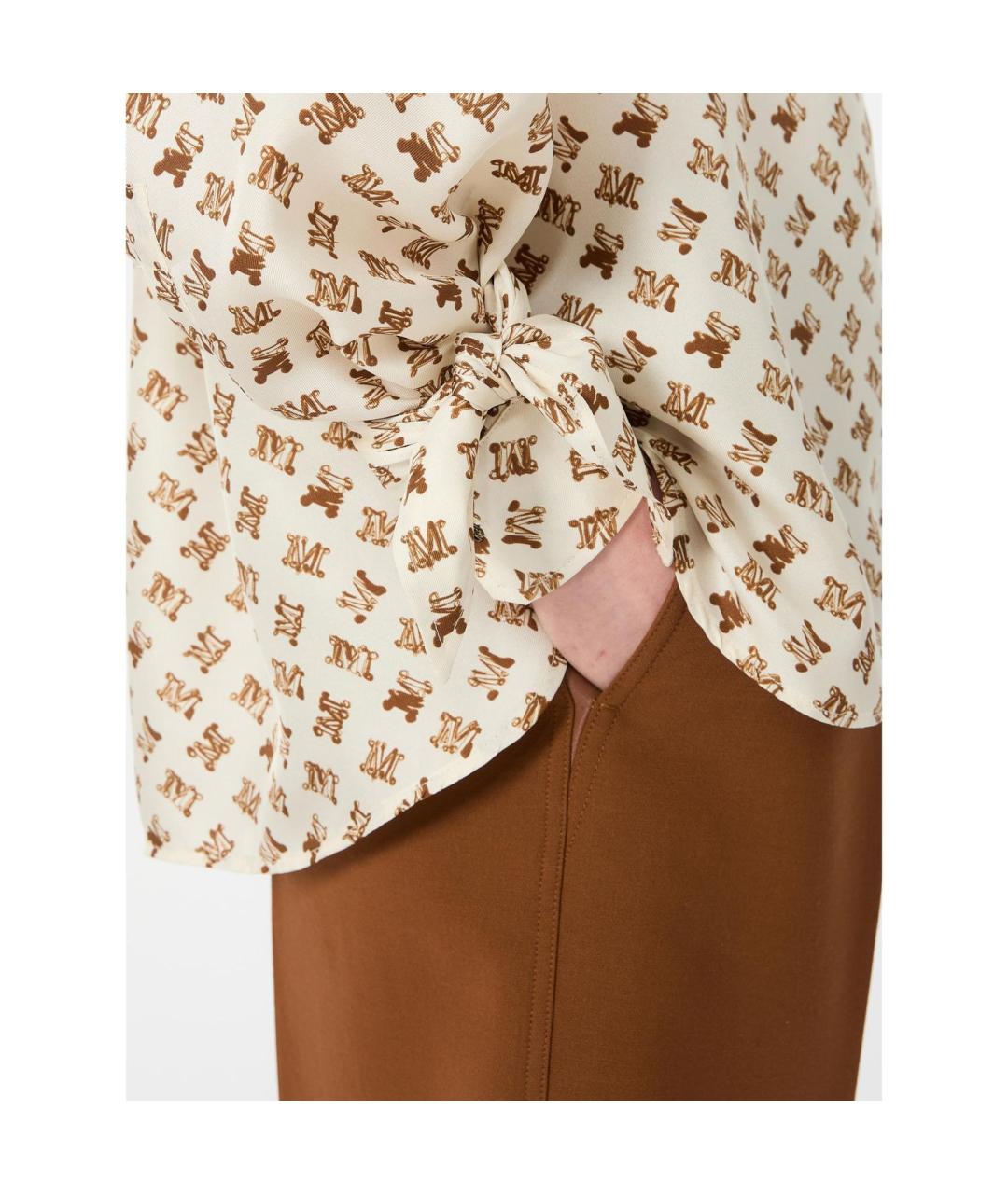 MAX MARA Белая хлопковая рубашка, фото 6