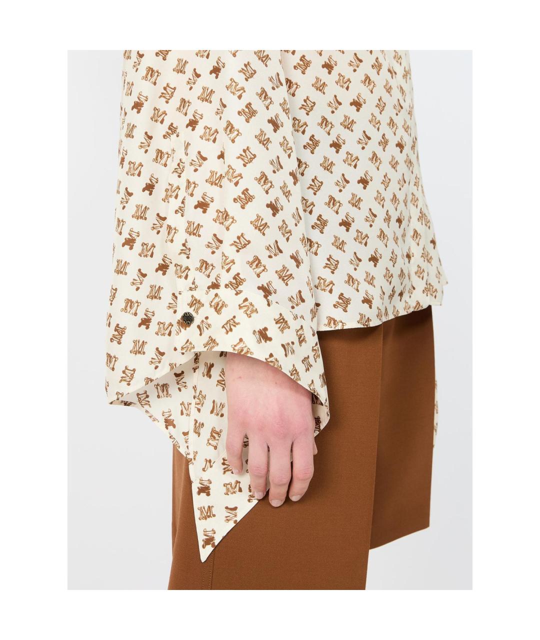 MAX MARA Белая хлопковая рубашка, фото 4