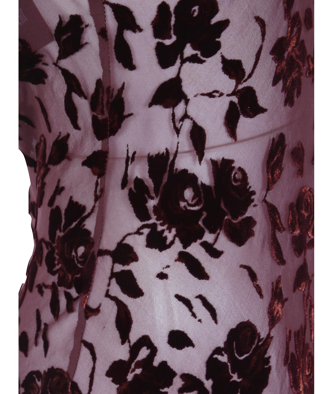 ANN DEMEULEMEESTER Бордовое вискозное вечернее платье, фото 3