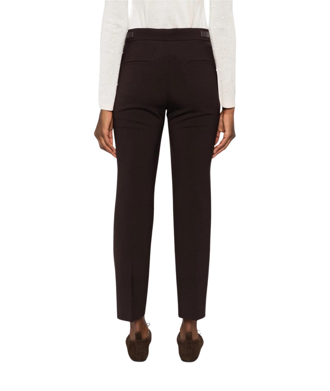 MAX MARA Черные шерстяные прямые брюки, фото 3