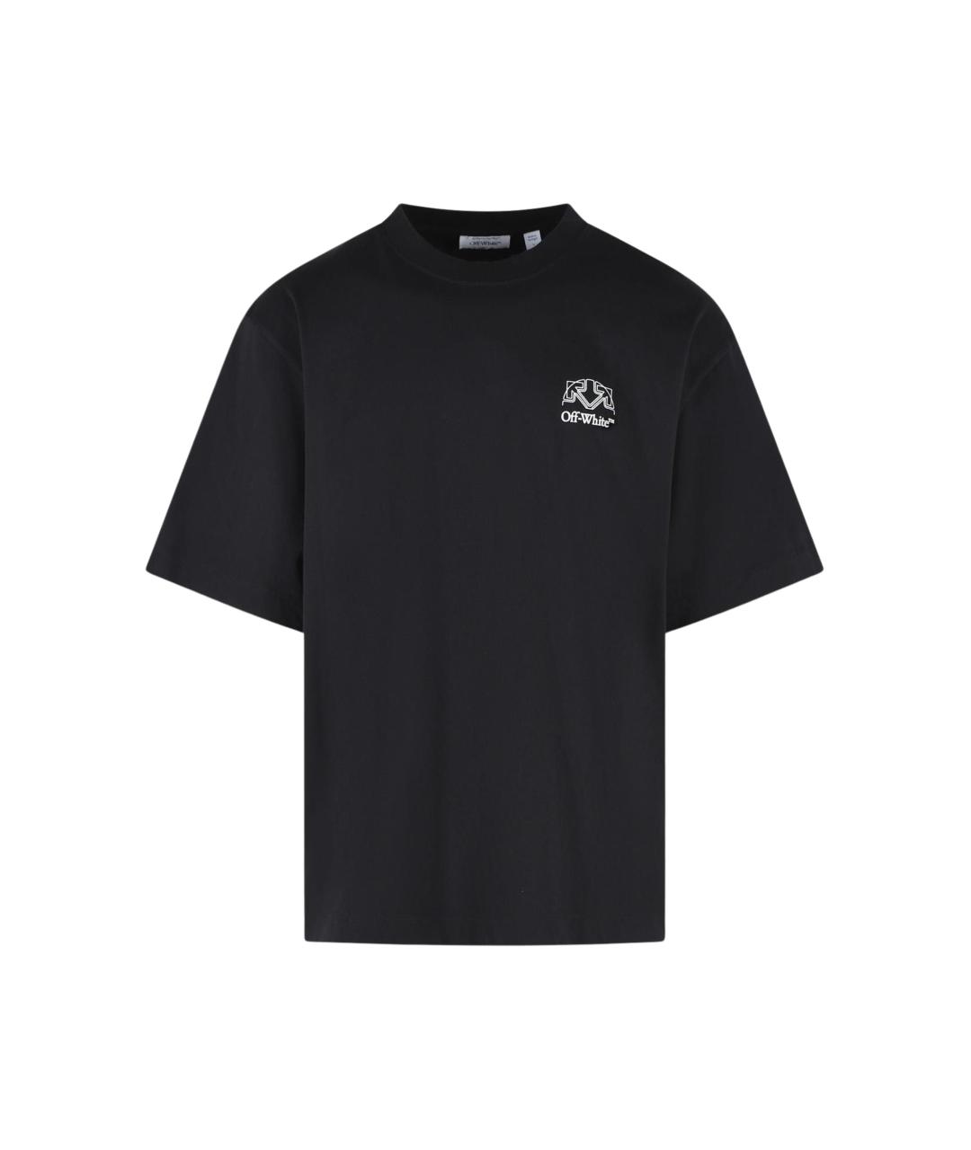 OFF-WHITE Черная хлопковая футболка, фото 1