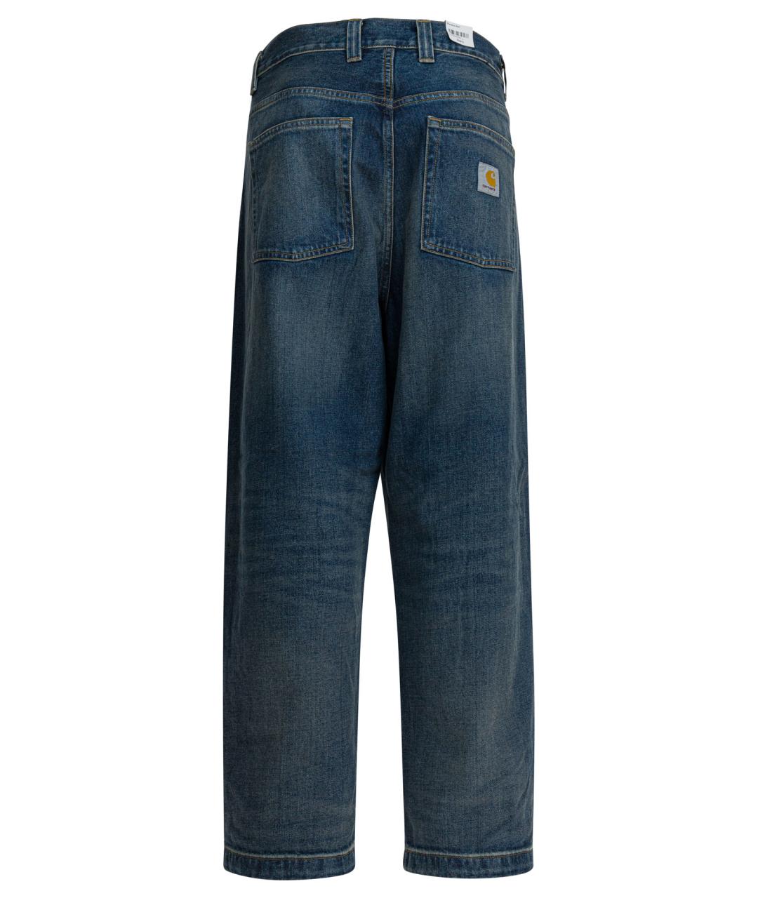 CARHARTT WIP Синие хлопковые прямые джинсы, фото 2