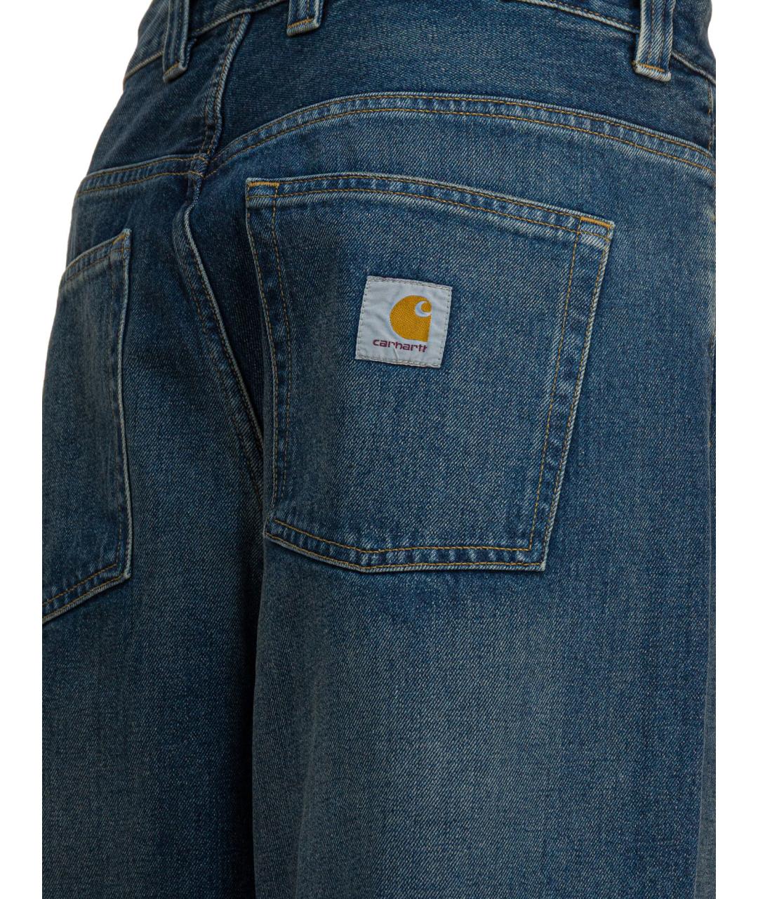 CARHARTT WIP Синие хлопковые прямые джинсы, фото 4