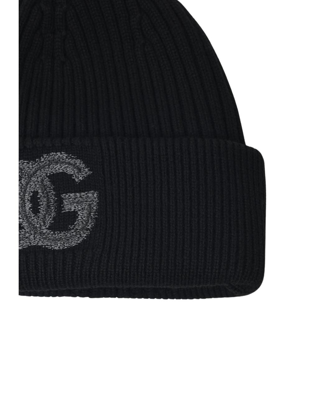DOLCE&GABBANA Черная шерстяная шапка, фото 3