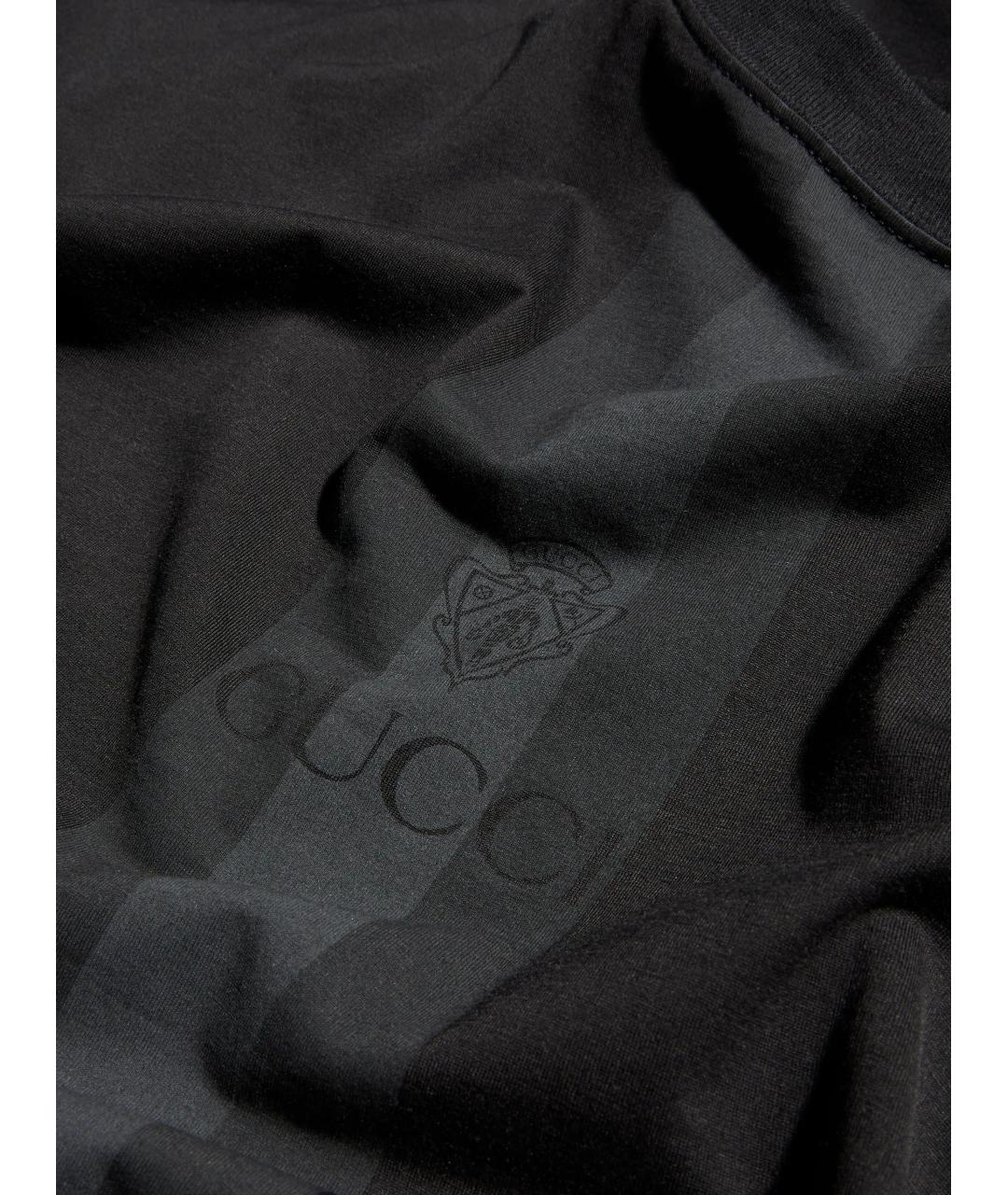 GUCCI Черная хлопковая футболка, фото 5