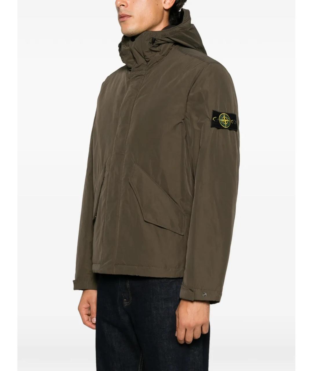 STONE ISLAND Хаки полиэстеровая парка, фото 3