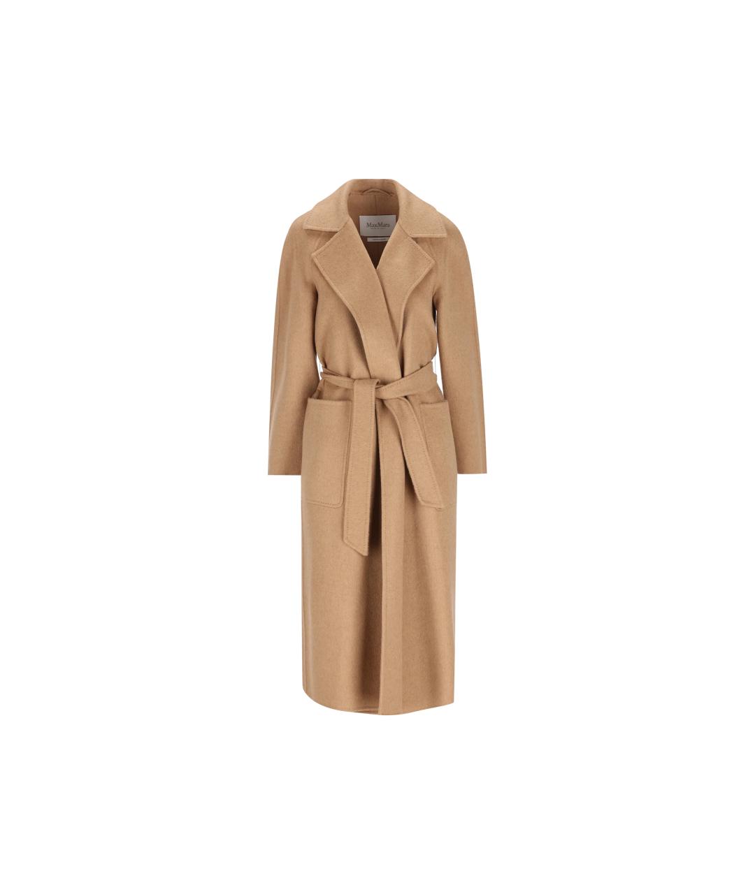 MAX MARA Бежевое шерстяное пальто, фото 1