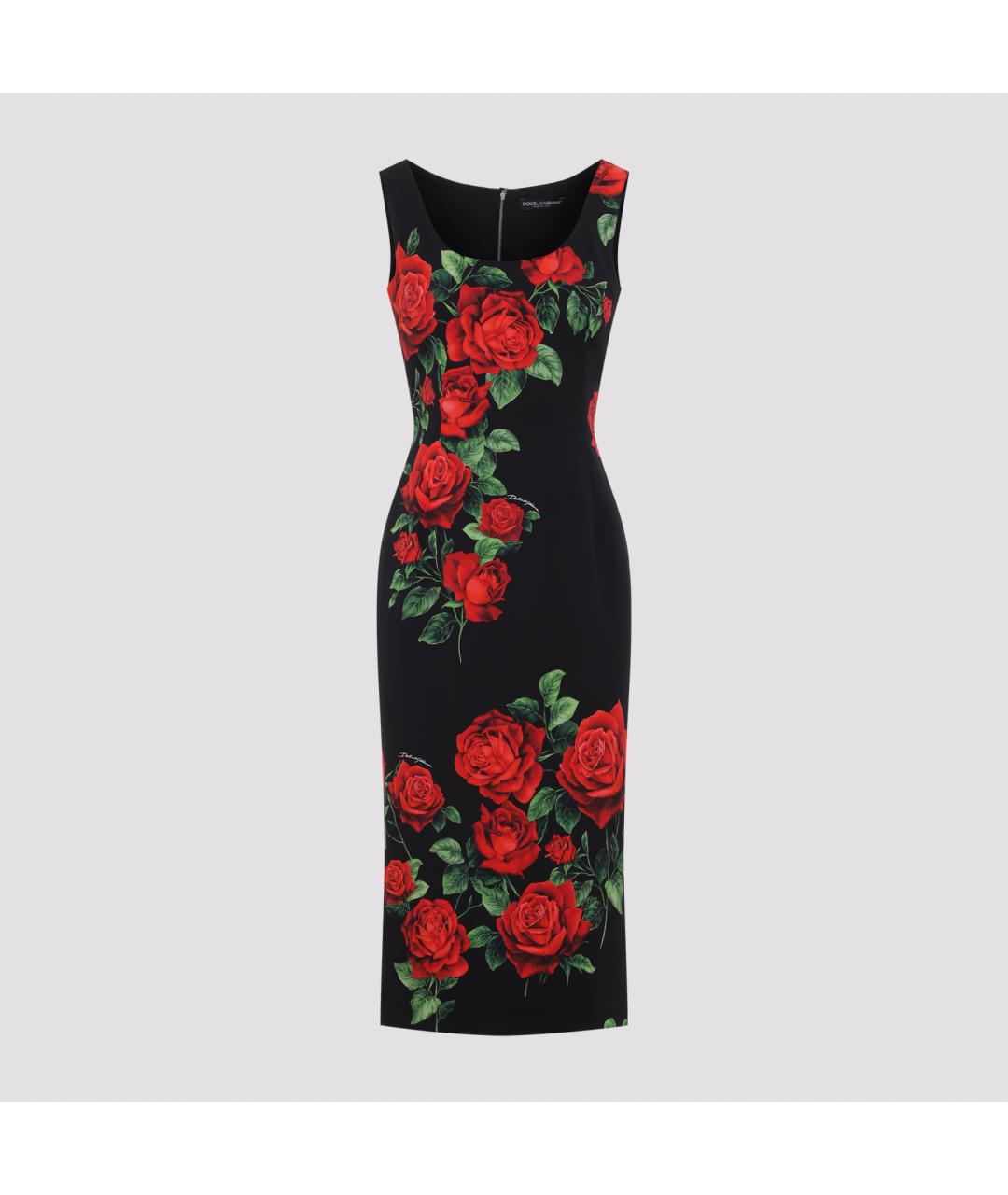 DOLCE&GABBANA Мульти шелковое платье, фото 2