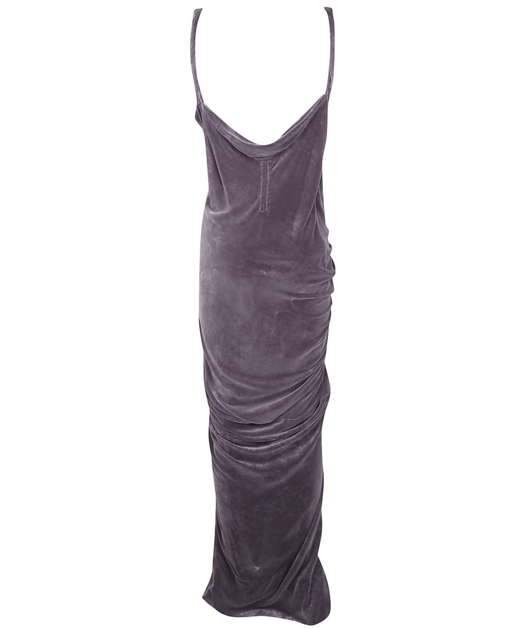 RICK OWENS Фиолетовое вискозное вечернее платье, фото 3