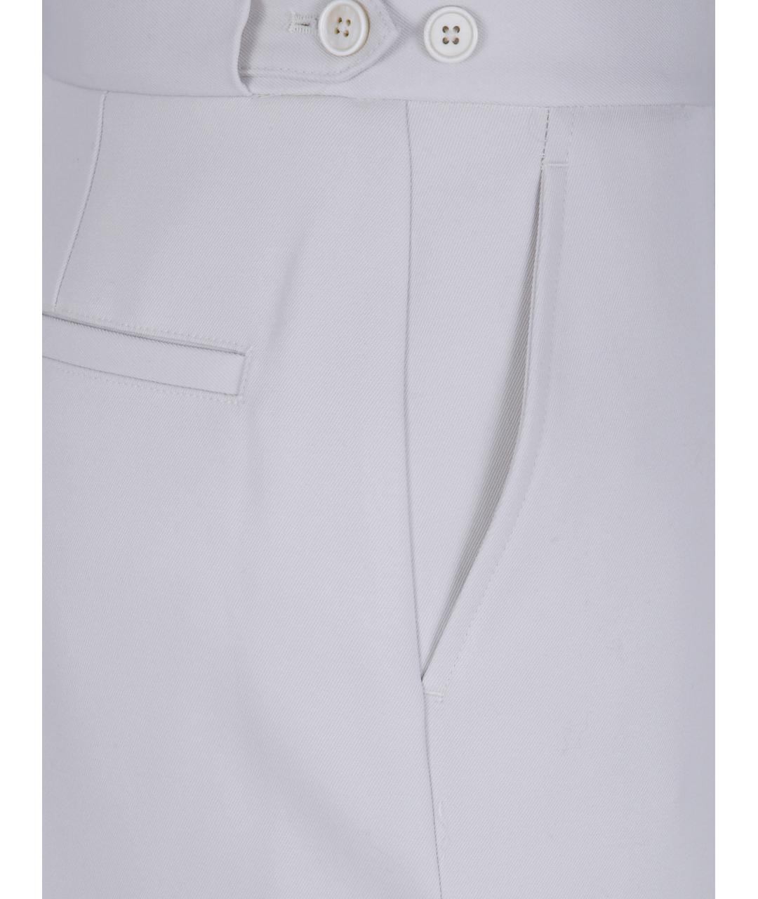 MAISON MARGIELA Бежевые шерстяные брюки узкие, фото 5