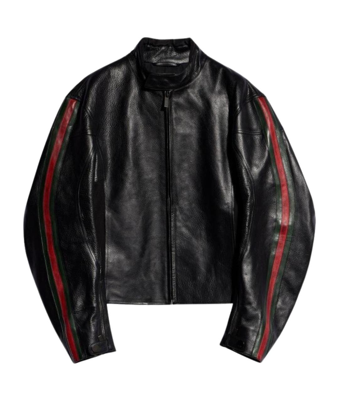 GUCCI Черная кожаная куртка, фото 1