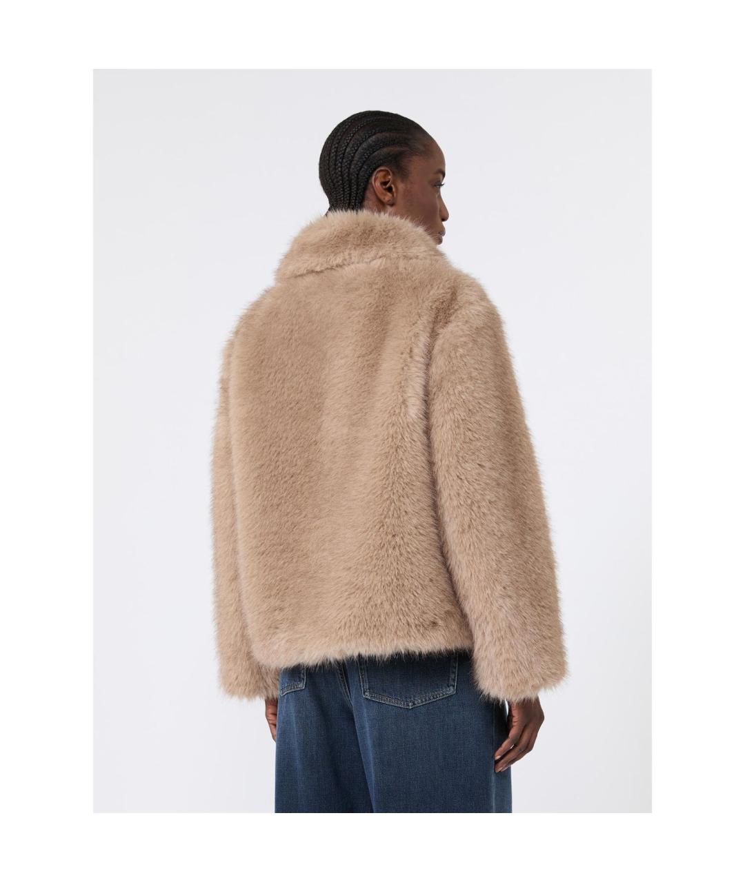 MAX MARA Бежевая шерстяная шуба, фото 2