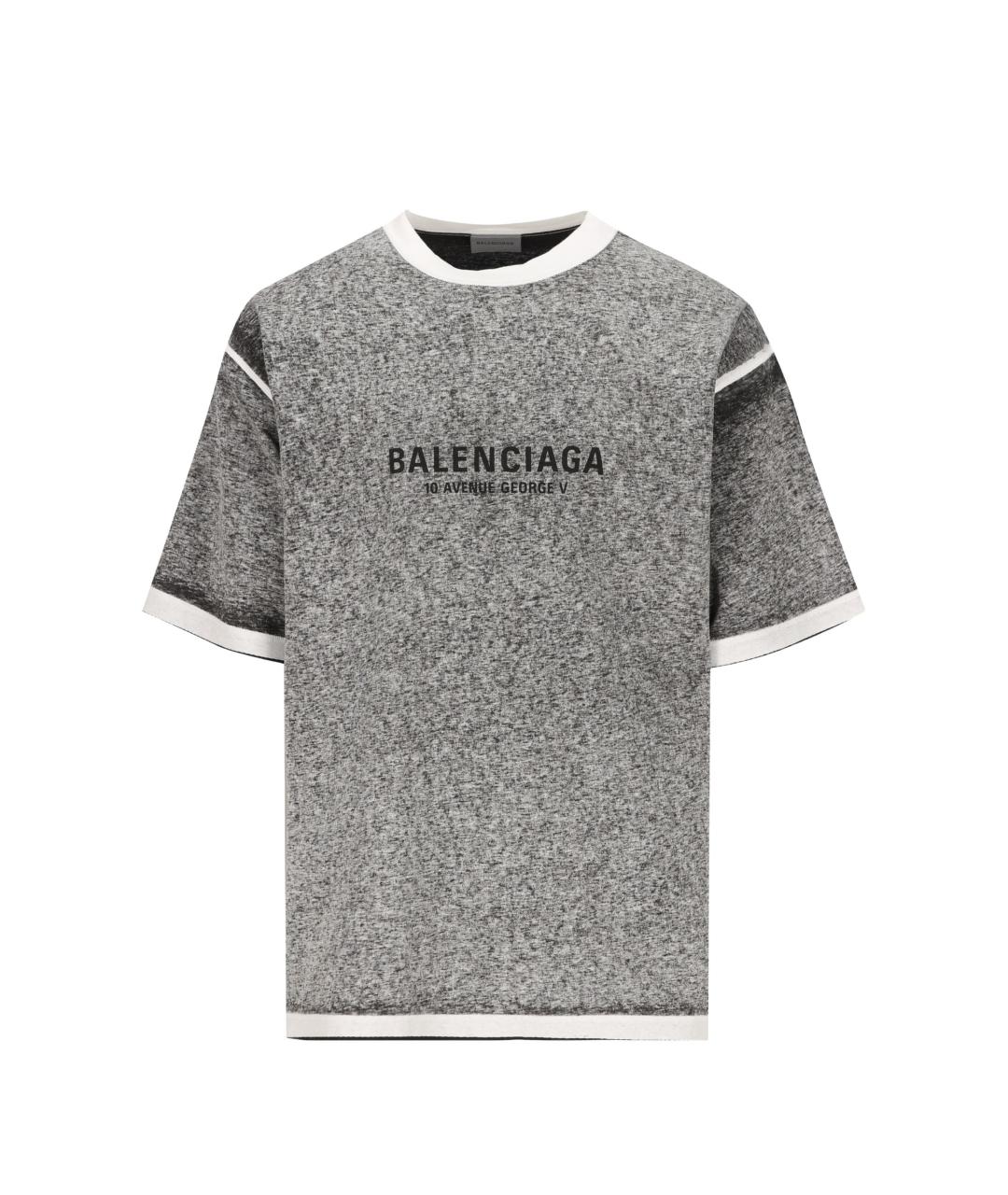 BALENCIAGA Черная хлопковая футболка, фото 1